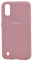 Силіконовий чохол Full Cover для Samsung A01 pink