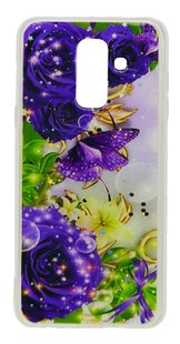 Силиконовый чехол Flower Mix для Samsung J6 Plus (2018)