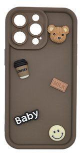 Чохол Pretty Things для iPhone 14 Pro Max brown/baby Full Camera