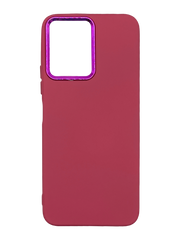 Силіконовий чохол Metal Frame для Xiaomi Redmi 12 maroon (AA)