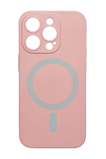 Силіконовий чохол Full Cover with MagSafe для iPhone 14 Pro pink Full Camera