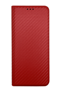 Чехол книжка Flip Cover "Carbon" для Xiaomi Redmi Note 15 4G/5G red