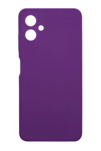 Силиконовый чехол Softy для Samsung A06 purple Full Camera с микрофиброй