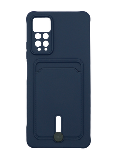 Силіконовий чохол Colorful Pocket Card для Xiaomi Redmi Note 11 Pro 4G/5G dark blue Full Camera