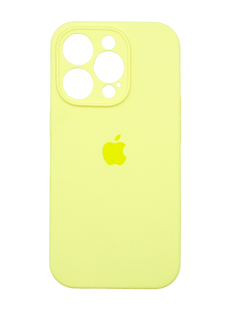 Силиконовый чехол Full Cover для iPhone 14 Pro Max mellow yellow Full Camera
