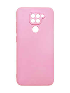 Силіконовий чохол Full Cover для Xiaomi Redmi Note 9/Redmi 10X pink Full Camera без logo