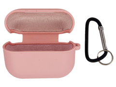 Чохол for AirPods Pro 2 силіконовий pink з мікрофіброю