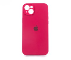 Силіконовий чохол Full Cover для iPhone 14 Plus rose red Full Camera