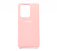 Силиконовый чехол Full Cover для Samsung S20 Ultra pink