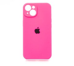 Силіконовий чохол Full Cover для iPhone 14 barble pink (hot pink) Full Camera