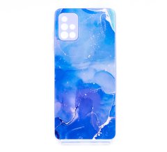 Чохол Marble Clouds для Samsung A51/A515 blue (TPU)