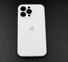 Силіконовий чохол Full Cover для iPhone 14 Pro Max white Full Camera
