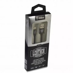 USB кабель Inkax CK-44 iPhone 5/6 leather 2.1A black