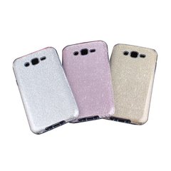 Силиконовый чехол TPU Glitter Cover для Samsung J200 gold-purple