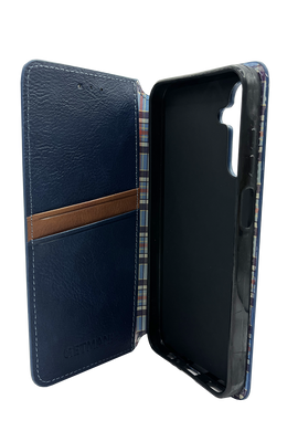 Чохол-книжка шкіра для Samsung A15 4G/5G dark blue Getman Cubic PU
