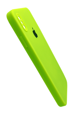 Силиконовый чехол Full Cover Square для iPhone XS Max neon green Full Camera