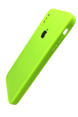 Силиконовый чехол Full Cover Square для iPhone XS Max neon green Full Camera