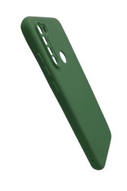 Силиконовый чехол SMTT для Xiaomi Redmi Note 8T dark green Full Camera с микрофиброй