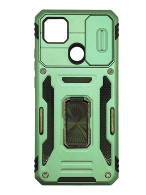 Чохол Camshield Army Ring для Xiaomi Redmi 9C/10A light green протиударний шторка/захист камери