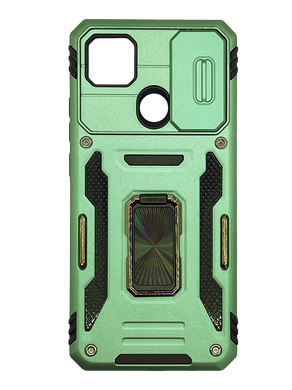 Чехол Camshield Army Ring для Xiaomi Redmi 9C/10A light green противоударный шторка/защита камеры