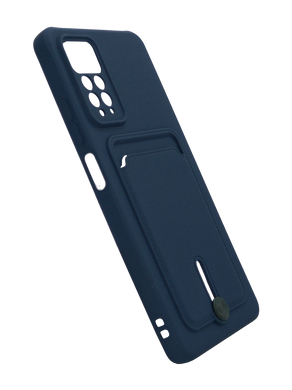 Силіконовий чохол Colorful Pocket Card для Xiaomi Redmi Note 11 Pro 4G/5G dark blue Full Camera