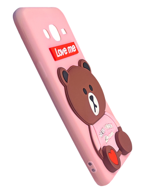 Силіконовий чохол Мишка Love Me для Samsung J310 pink