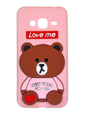 Силіконовий чохол Мишка Love Me для Samsung J310 pink