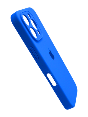 Силіконовий чохол Full Cover для iPhone 16 Pro royal blue (capri blue) Full Camera