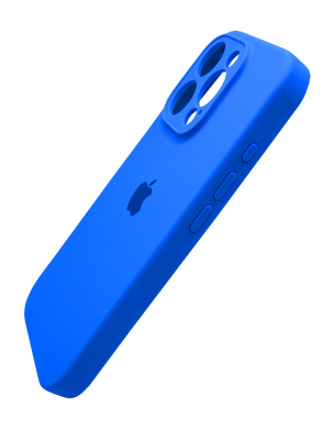 Силіконовий чохол Full Cover для iPhone 16 Pro royal blue (capri blue) Full Camera