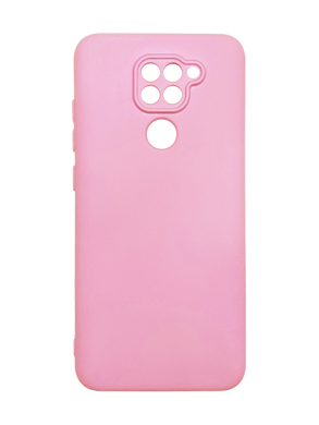 Силіконовий чохол Full Cover для Xiaomi Redmi Note 9/Redmi 10X pink Full Camera без logo