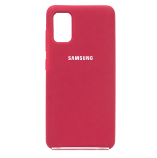 Силиконовый чехол Full Cover для Samsung A41 bordo (hot pink)