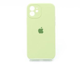 Силіконовий чохол Full Cover для iPhone 12 green Full Camera