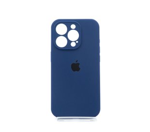 Силіконовий чохол Full Cover для iPhone 15 Pro deep navy Full Camera