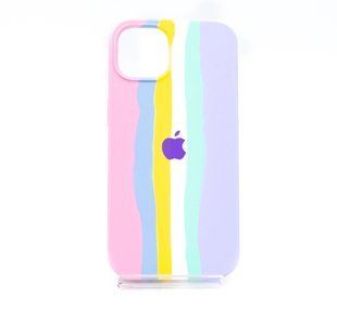 Силіконовий чохол Full Cover для iPhone 13 Rainbow №3