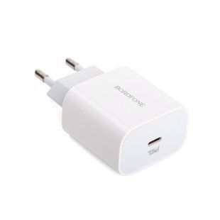 Мереживий зарядний пристрій Borofone BA38A Plus PD 20W (1Type-C) (EU) white