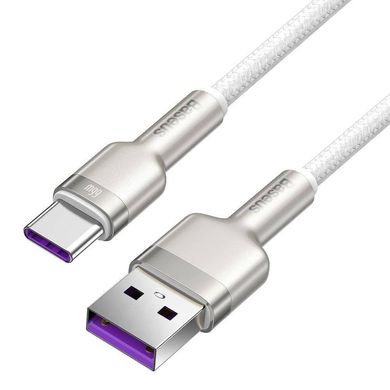 USB кабель Baseus Cafule Metal Type-C 66W 2m white