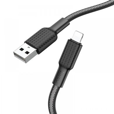 USB кабель Hoco X69 Jaeger USB to Lightning 1m black/white