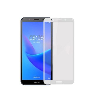 Захисне 2.5D скло Full Glue для Huawei Y5 -2018 f/s white