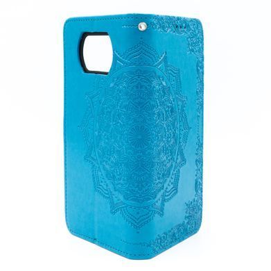 Чехол книжка кожа Art case с визитницей для Xiaomi Poco X3 NFC blue