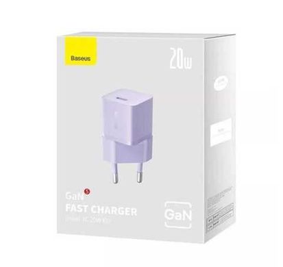 Мережевий зарядний пристрій Baseus GaN5 Fast Charger 1C 20W purple