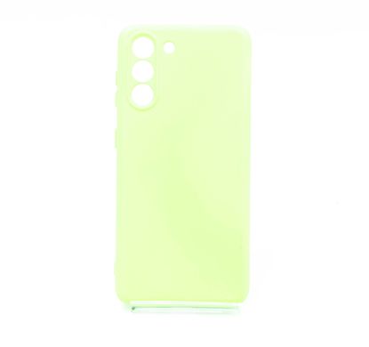 Силіконовий чохол Full Cover для Samsung S21 neon green Full Camera без logo
