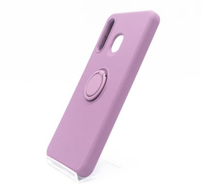 Чохол (TPU) Candy Ring для Samsung A20/A30 Cherry Purple