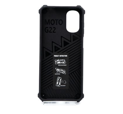 Чохол протиударний Armor для Motorola Moto G22/E32 (з підставкою) black