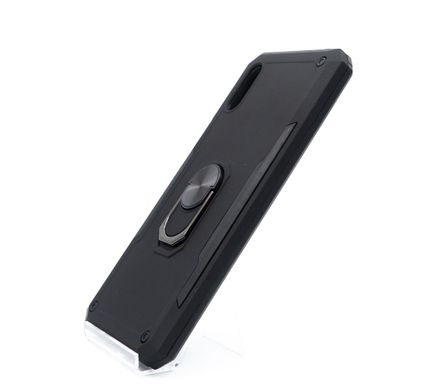Чохол Serge Ring for Magnet для Xiaomi Redmi 9A black протиударний з магнітним тримачем