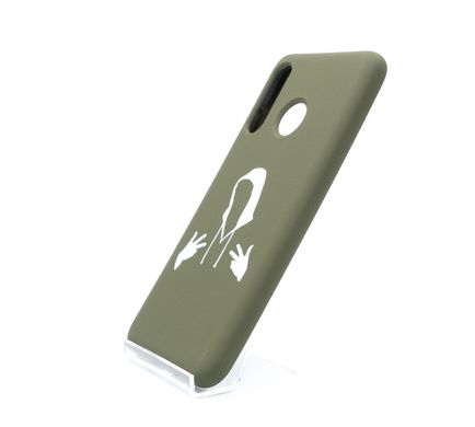 Силіконовий чохол Full Cover SP MyPrint для Huawei P30 Lite dark olive (Капішон)