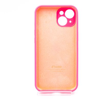 Силіконовий чохол Full Cover для iPhone 14 barble pink (hot pink) Full Camera