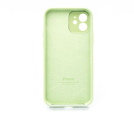 Силіконовий чохол Full Cover для iPhone 12 green Full Camera
