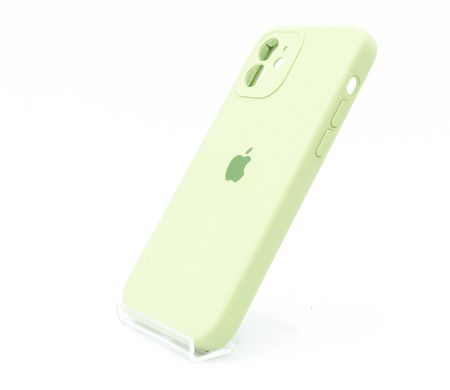 Силіконовий чохол Full Cover для iPhone 12 green Full Camera