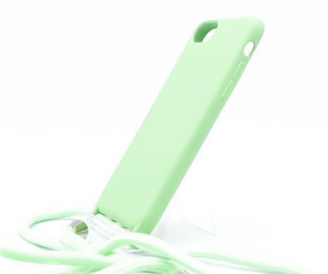 Силиконовый чехол WAVE Lanyard для iPhone 7/8 mint gum(TPU)