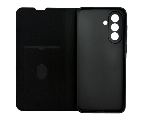 Чохол книжка FIBRA (рельєф) для Samsung A37 black Full Camera